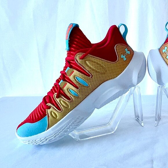 New Under Armour Flow Breakthru 4 ASG Red, Gold & White Sneakers, Size 9! - Picture 14 of 15